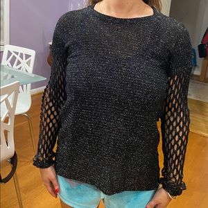 Sparkly long sleeve blouse